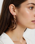 Moissanite Heart Stud Earrings for Women, 18k Gold Plated 925 Sterling Silver Dainty Everyday Jewelry