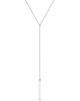 Lariat Y Necklace, Sterling Silver Long Drop Necklace for Women