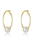 Metzakka Pearl Hoop Earrings