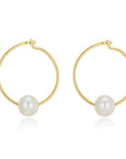 Metzakka Pearl Hoop Earrings