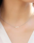 Metzakka Pearl Choker Necklace, Sterling Silver Jewelry Gift for Women